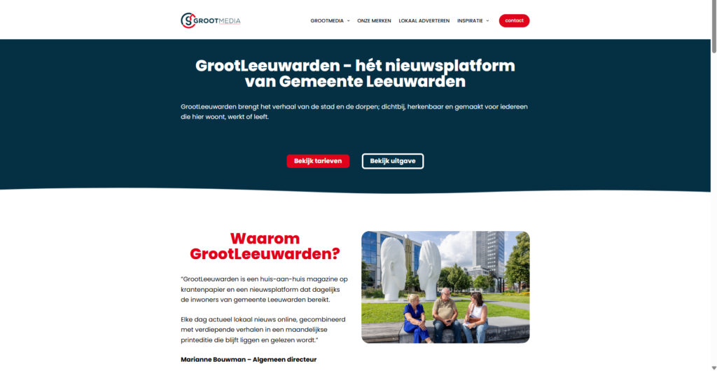 Landingspagina grootleeuwarden