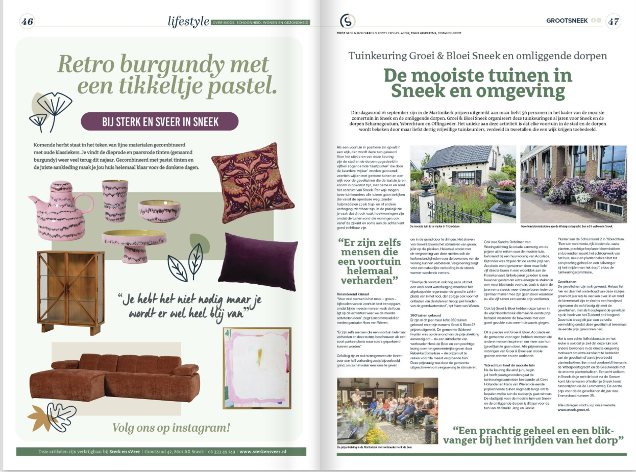 Voorbeeld uit een eerdere Lifestylebijlage