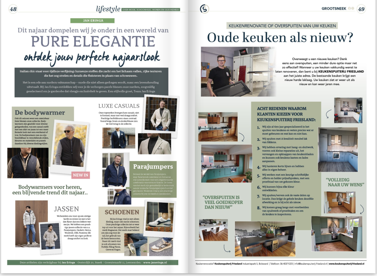 Voorbeeld uit een eerdere Lifestylebijlage